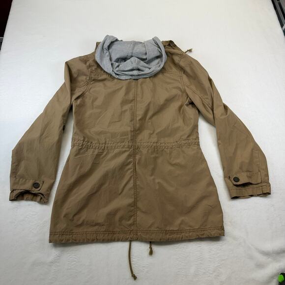 Eddie Bauer Women's Full Zip Tan Khaki Urban Utility Hoodie Jacket Size M Cotton - Picture 10 of 11